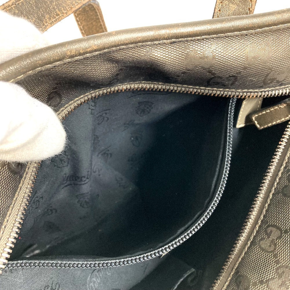GUCCI 211138 GG インプリメ ロゴ 肩掛け カバン トートバッグ ショルダーバッグ GGインプリメ ユニセックス メタリックブラウン系