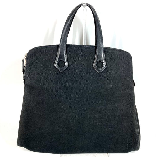 HERMES サックイブーPM サックイブー PM ハンドバッグ カバン ビジネスバッグ トートバッグ レザー/キャンバス ユニセックス ブラック