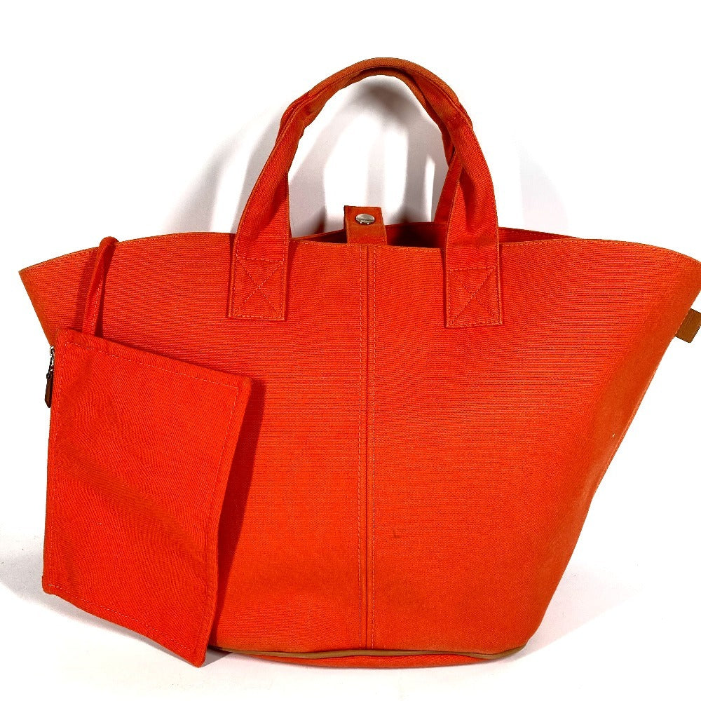 HERMES ポーチ付き パニエドプラージュPM パニエドプラージュ PM カバン トートバッグ ビーチバッグ ハンドバッグ コットン ユニセックス オレンジ