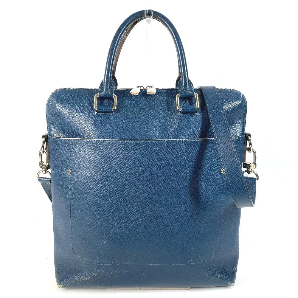 LOUIS VUITTON M30213 Taiga Grigori Vertical Bag Tote Bag 2WAY Bag Shoulder Bag Business Bag Shoulder Bag Taiga Leather Unisex Ocean Blue
