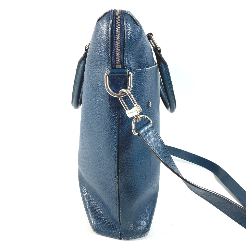 LOUIS VUITTON M30213 Taiga Grigori Vertical Bag Tote Bag 2WAY Bag Shoulder Bag Business Bag Shoulder Bag Taiga Leather Unisex Ocean Blue