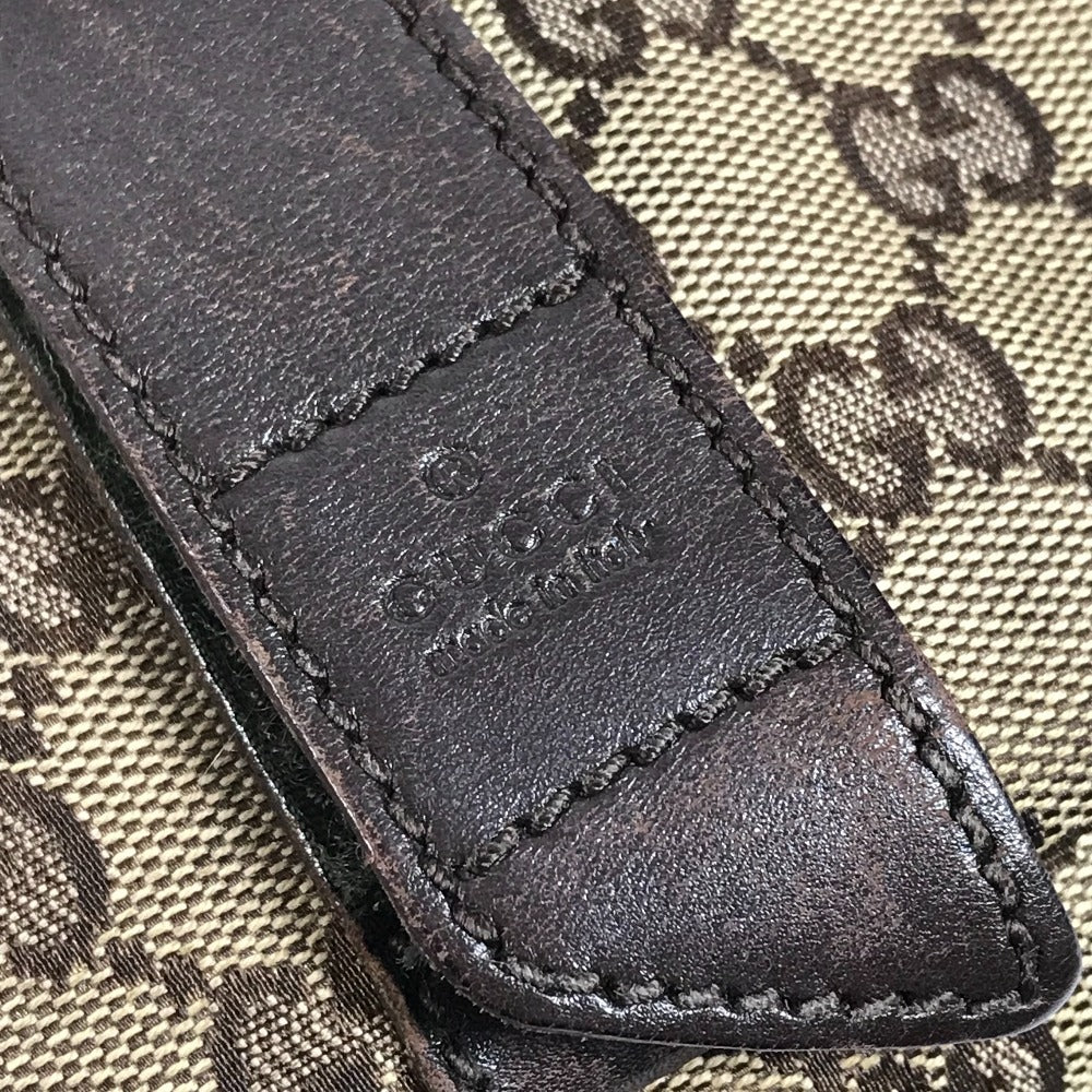GUCCI 145859 GG ロゴ 斜め掛け カバン フラップ メッセンジャーバッグ ショルダーバッグ GGキャンバス/レザー ユニセックス ベージュ
