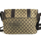 GUCCI 145859 GG ロゴ 斜め掛け カバン フラップ メッセンジャーバッグ ショルダーバッグ GGキャンバス/レザー ユニセックス ベージュ