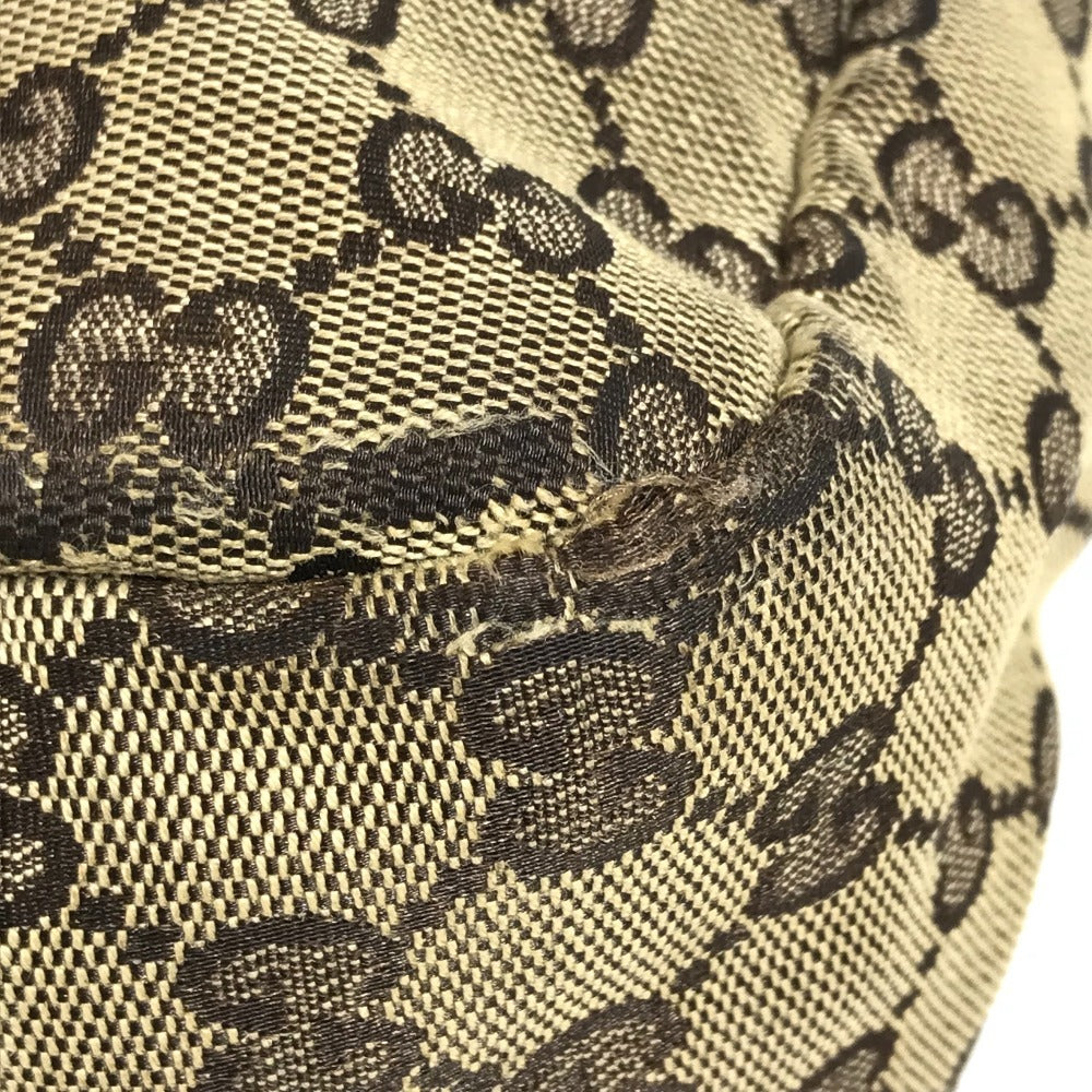 GUCCI 145859 GG ロゴ 斜め掛け カバン フラップ メッセンジャーバッグ ショルダーバッグ GGキャンバス/レザー ユニセックス ベージュ