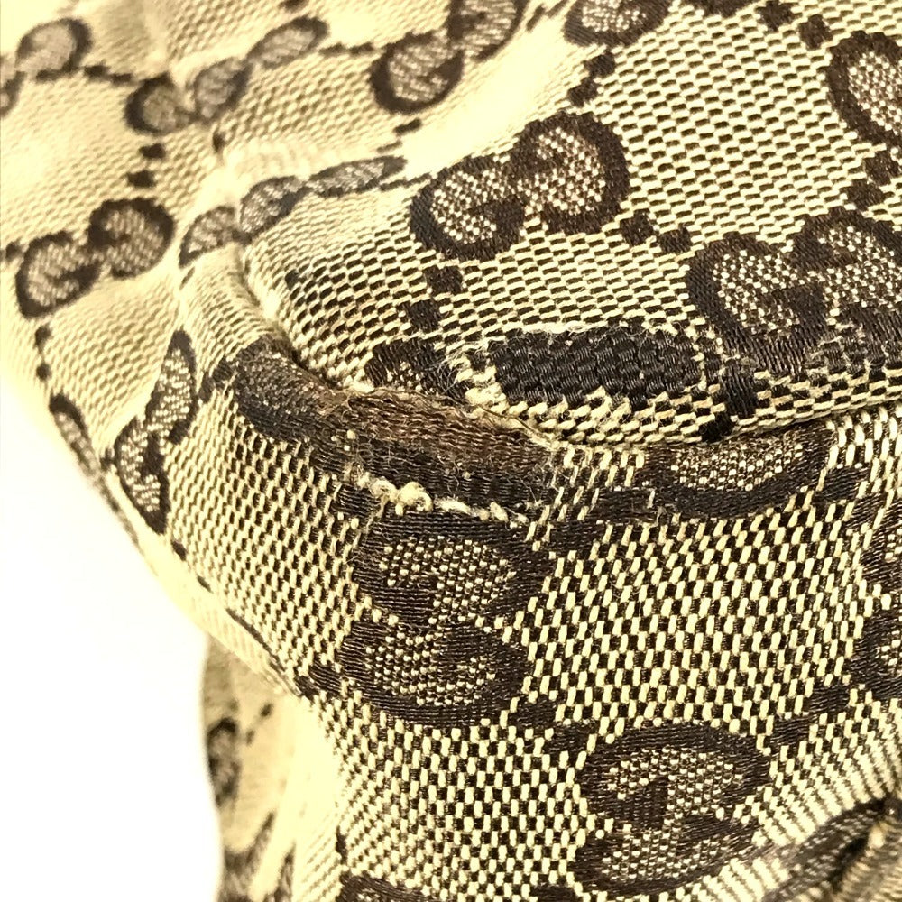 GUCCI 145859 GG ロゴ 斜め掛け カバン フラップ メッセンジャーバッグ ショルダーバッグ GGキャンバス/レザー ユニセックス ベージュ