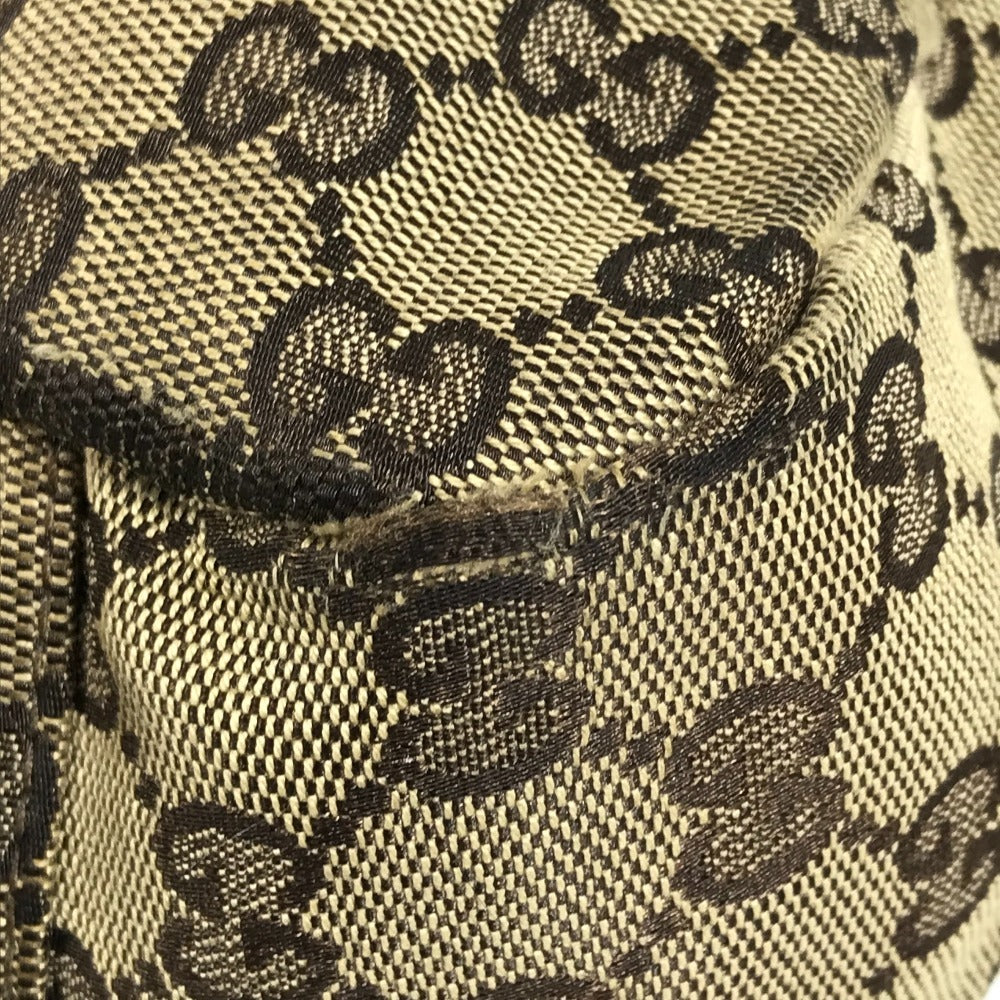 GUCCI 145859 GG ロゴ 斜め掛け カバン フラップ メッセンジャーバッグ ショルダーバッグ GGキャンバス/レザー ユニセックス ベージュ