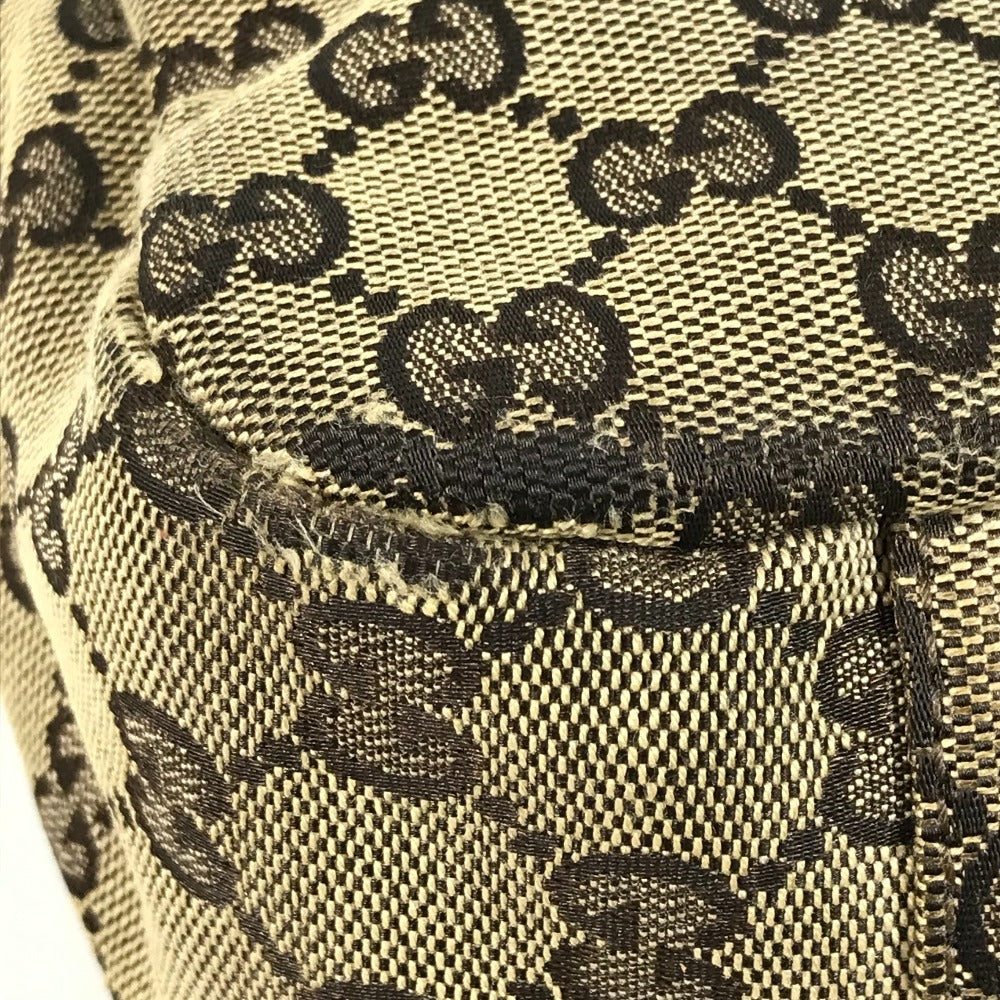 GUCCI 145859 GG ロゴ 斜め掛け カバン フラップ メッセンジャーバッグ ショルダーバッグ GGキャンバス/レザー ユニセックス ベージュ