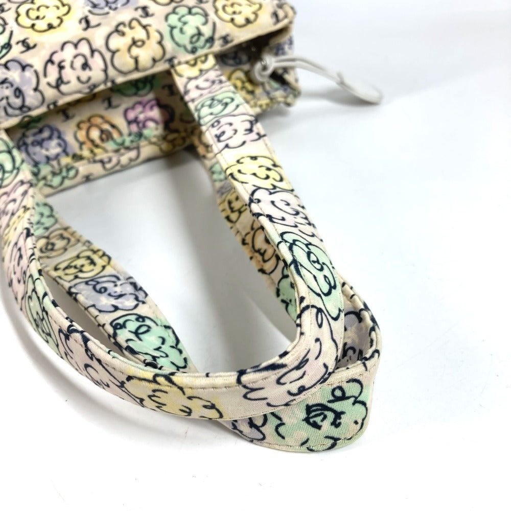 CHANEL Vintage Flower Pattern Logo CC Coco Mark Floral Pattern Bag Shoulder Tote Bag Handbag Shoulder Bag Canvas Unisex Multicolor
