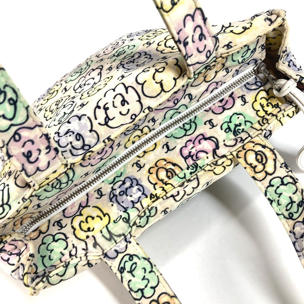 CHANEL Vintage Flower Pattern Logo CC Coco Mark Floral Pattern Bag Shoulder Tote Bag Handbag Shoulder Bag Canvas Unisex Multicolor