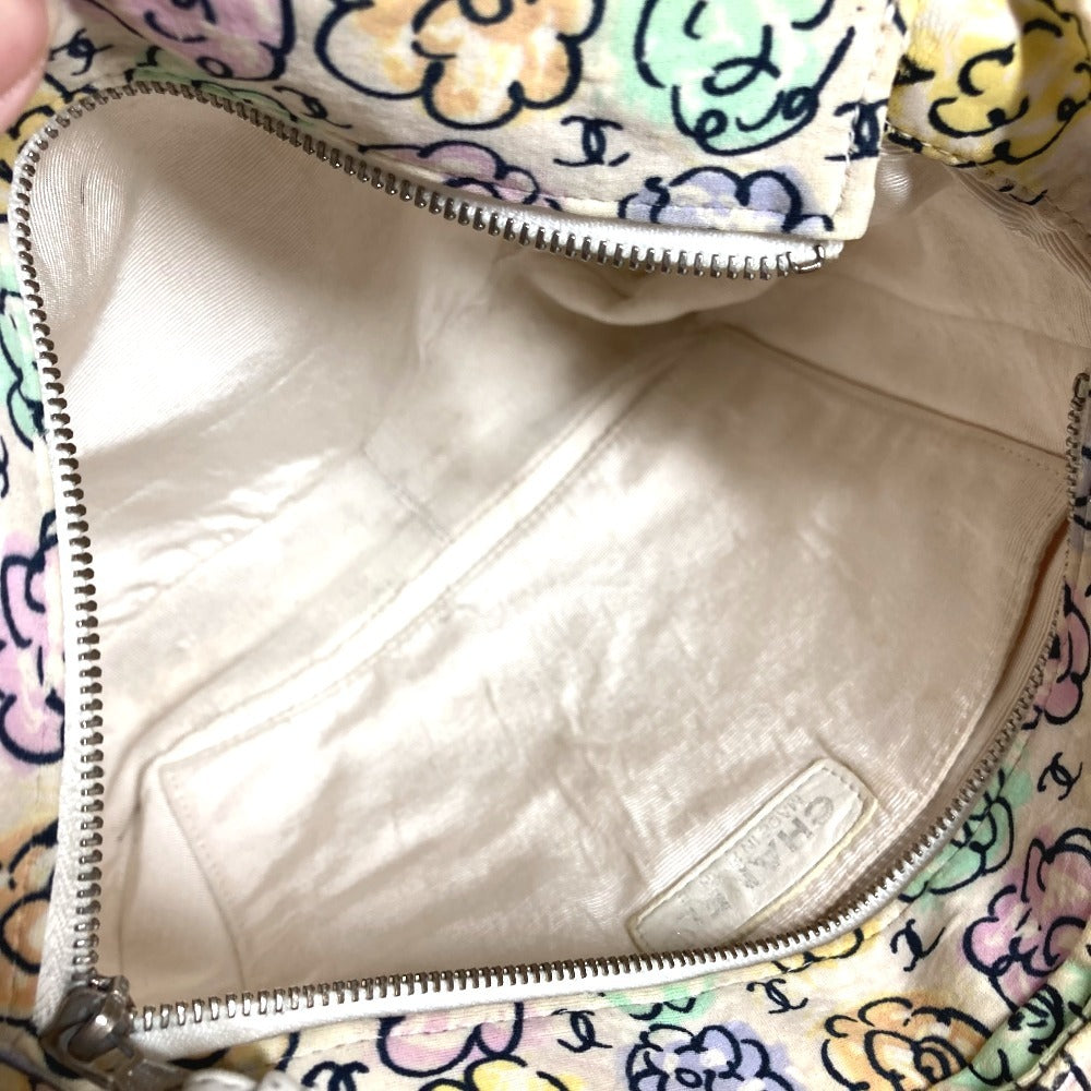 CHANEL Vintage Flower Pattern Logo CC Coco Mark Floral Pattern Bag Shoulder Tote Bag Handbag Shoulder Bag Canvas Unisex Multicolor