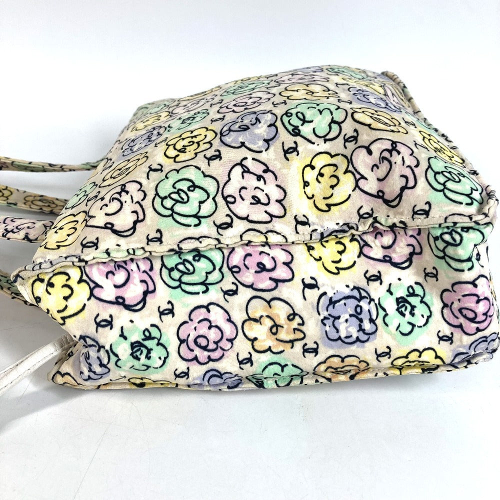 CHANEL Vintage Flower Pattern Logo CC Coco Mark Floral Pattern Bag Shoulder Tote Bag Handbag Shoulder Bag Canvas Unisex Multicolor