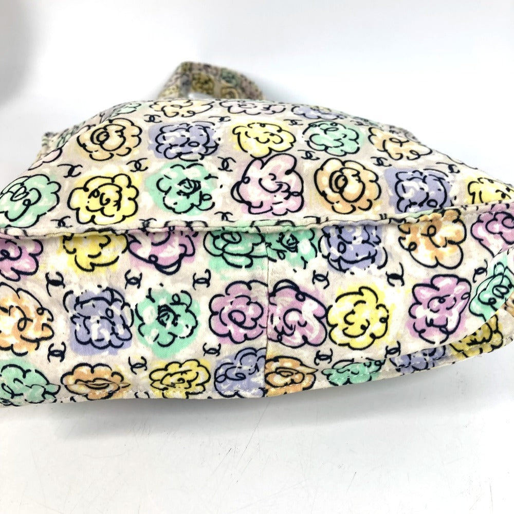 CHANEL Vintage Flower Pattern Logo CC Coco Mark Floral Pattern Bag Shoulder Tote Bag Handbag Shoulder Bag Canvas Unisex Multicolor