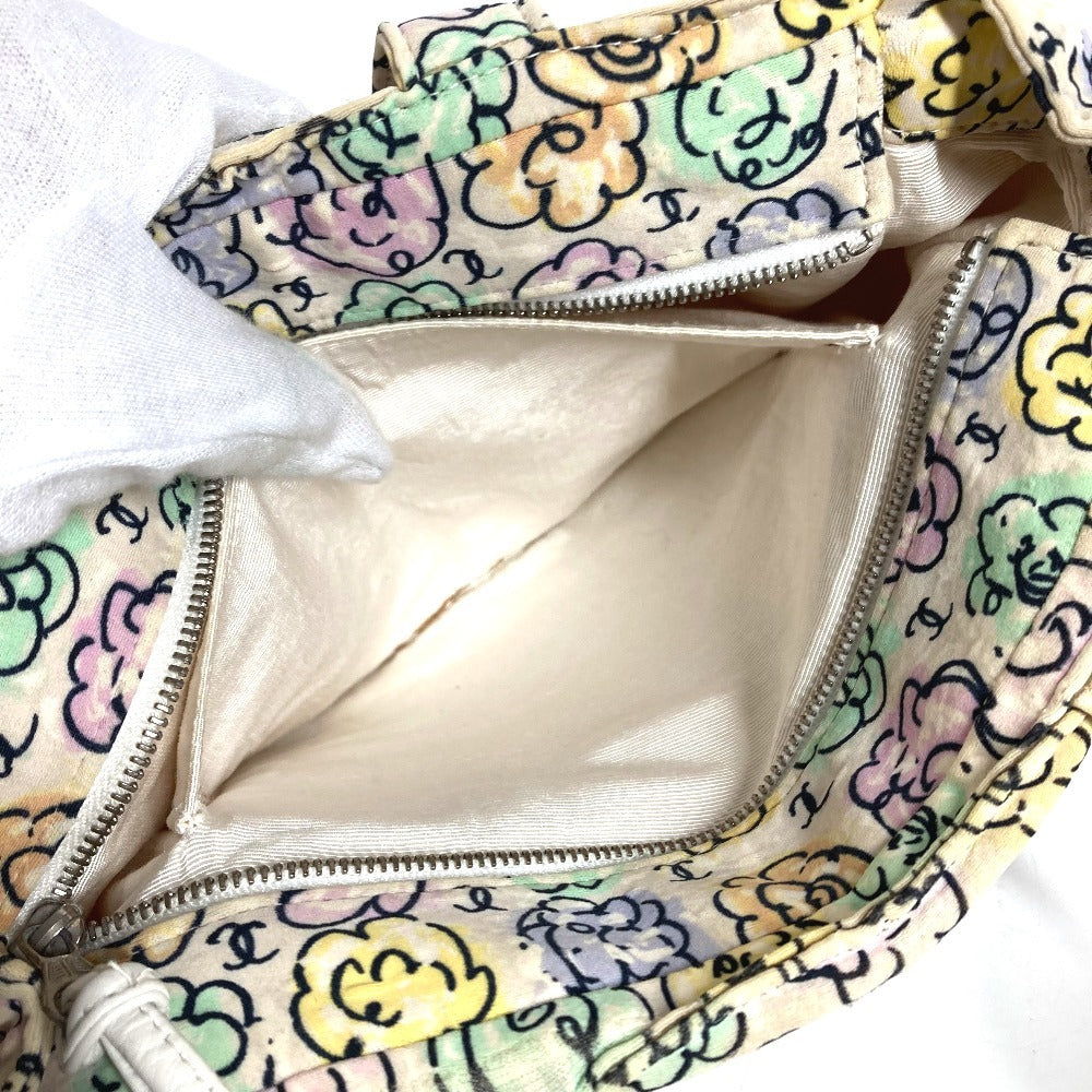 CHANEL Vintage Flower Pattern Logo CC Coco Mark Floral Pattern Bag Shoulder Tote Bag Handbag Shoulder Bag Canvas Unisex Multicolor