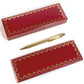 CARTIER Trinity Logo Stationery Pen Ballpoint Pen Metal Unisex Gold