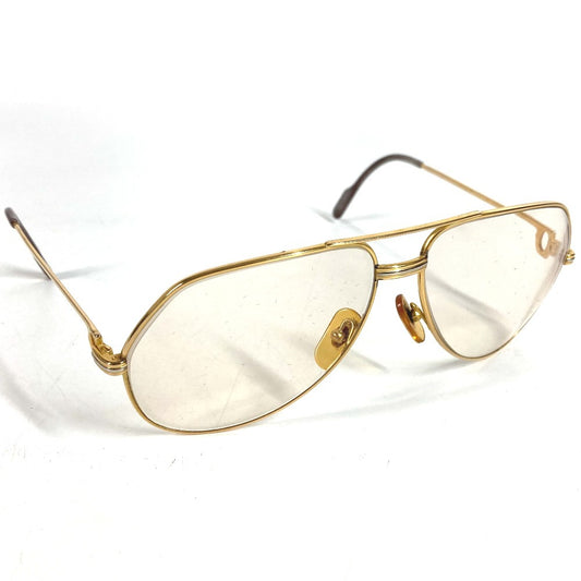 CARTIER Vintage Trinity Logo Eyeglasses Eyewear Metal Unisex Gold
