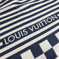 LOUIS VUITTON M78404 ストライプ LV グラフィカル ビーチブランケット フリンジ 毛布 インテリア タオル ブランケット コットン ユニセックス ブルー