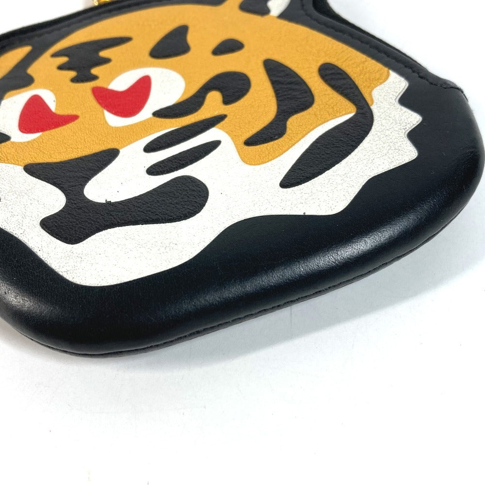 LOUIS VUITTON M81078 NIGO Collaboration Coin Card Holder Wallet Coin Purse Bag Charm Keychain Coin Case Leather Unisex Black