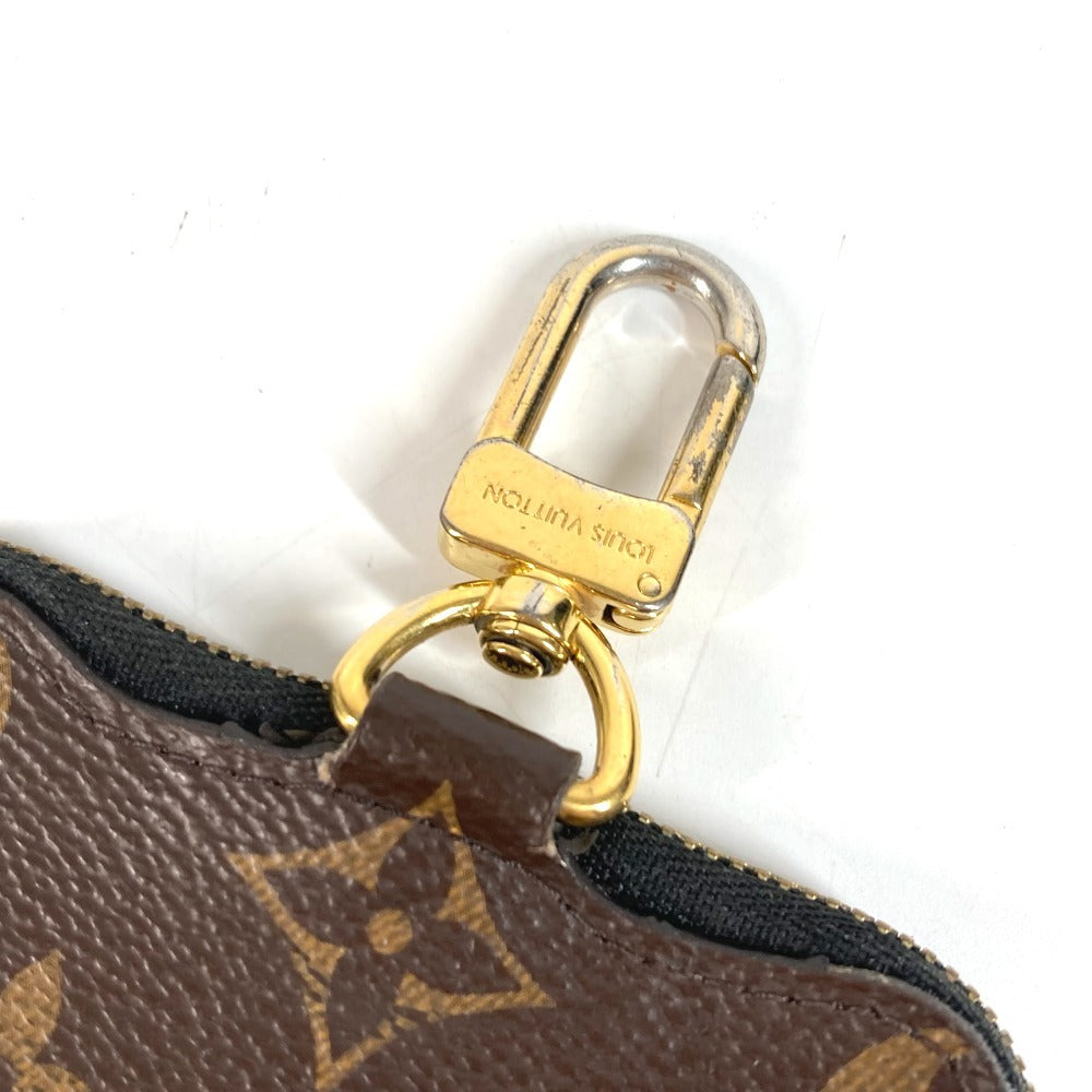 LOUIS VUITTON M81078 NIGO Collaboration Coin Card Holder Wallet Coin Purse Bag Charm Keychain Coin Case Leather Unisex Black