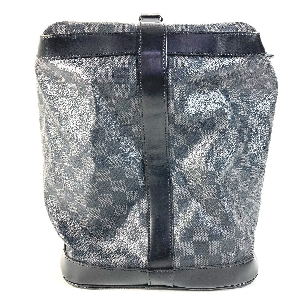 LOUIS VUITTON N41161 Damier Graphite Grimaud Travel Bag, Handbag, Boston Bag, Damier Graphite Canvas, Unisex, Black