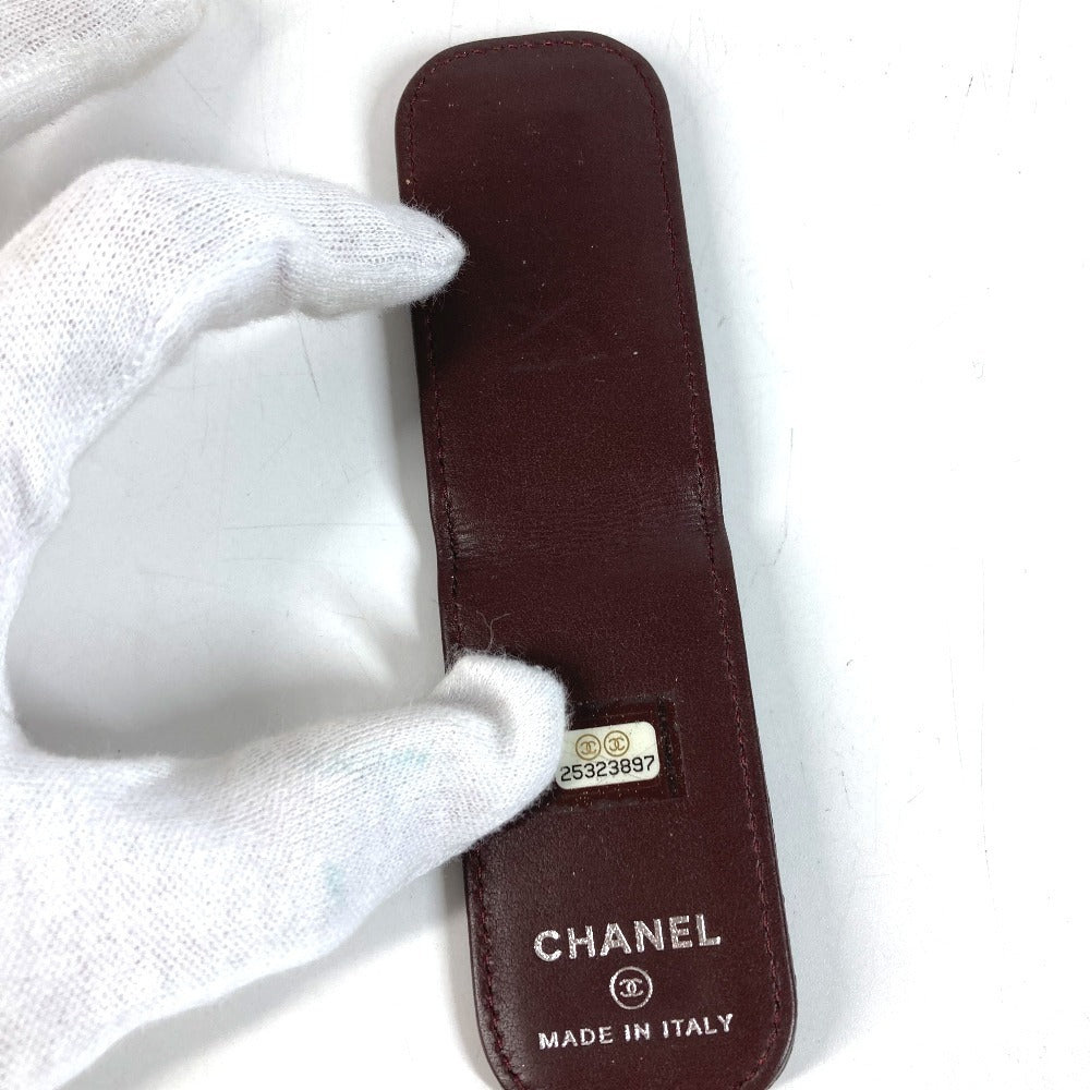 CHANEL CC Coco Mark Logo Matelassé Quilted Wallet Bill Clip Money Clip Caviar Skin Women's Black
