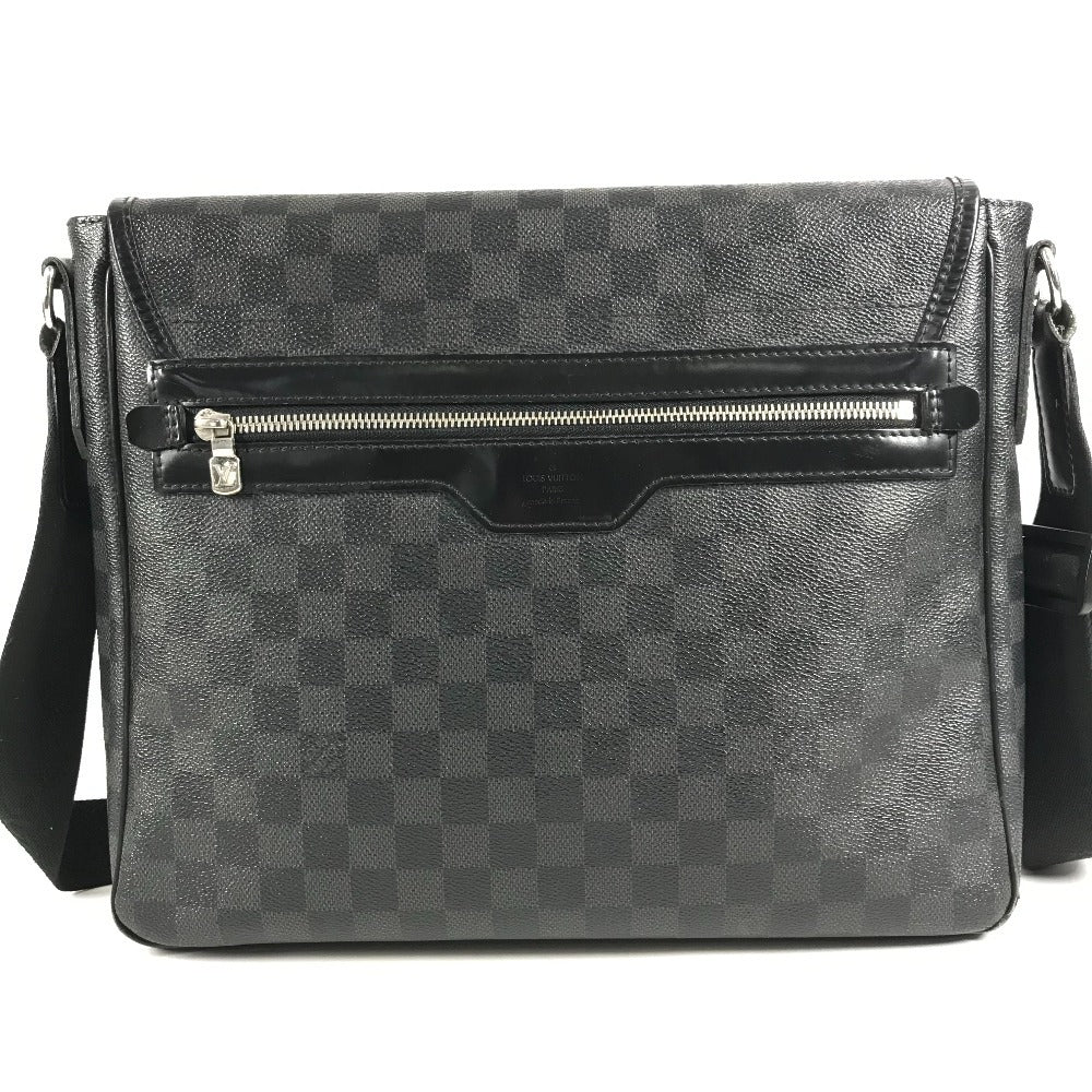 LOUIS VUITTON N58033 Damier Graphite Daniel GM Crossbody Messenger Bag, Damier Graphite Canvas, Unisex, Black
