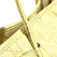 Dior Cannage Quilted Logo Bag Shoulder Bag Tote Bag Shoulder Bag Leather/Coated Canvas Unisex Yellow