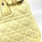 Dior Cannage Quilted Logo Bag Shoulder Bag Tote Bag Shoulder Bag Leather/Coated Canvas Unisex Yellow