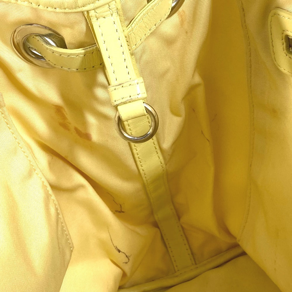 Dior Cannage Quilted Logo Bag Shoulder Bag Tote Bag Shoulder Bag Leather/Coated Canvas Unisex Yellow