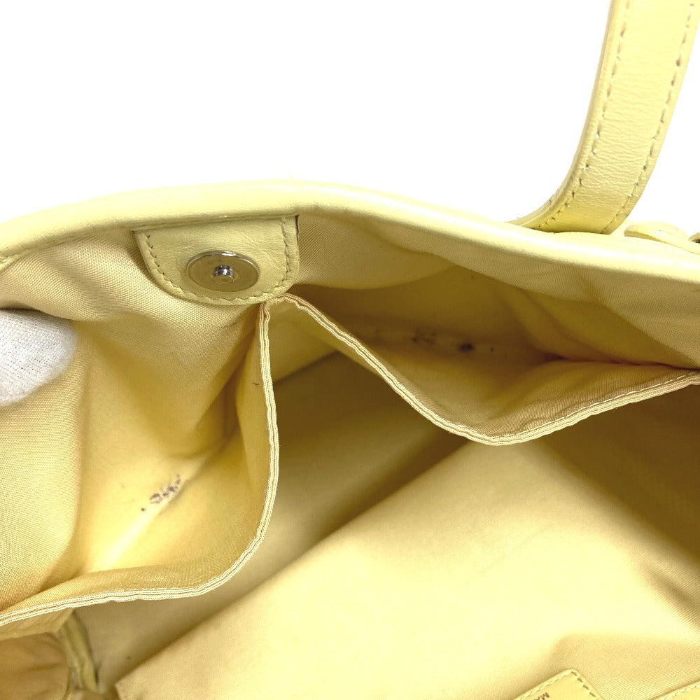 Dior Cannage Quilted Logo Bag Shoulder Bag Tote Bag Shoulder Bag Leather/Coated Canvas Unisex Yellow