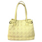 Dior Cannage Quilted Logo Bag Shoulder Bag Tote Bag Shoulder Bag Leather/Coated Canvas Unisex Yellow