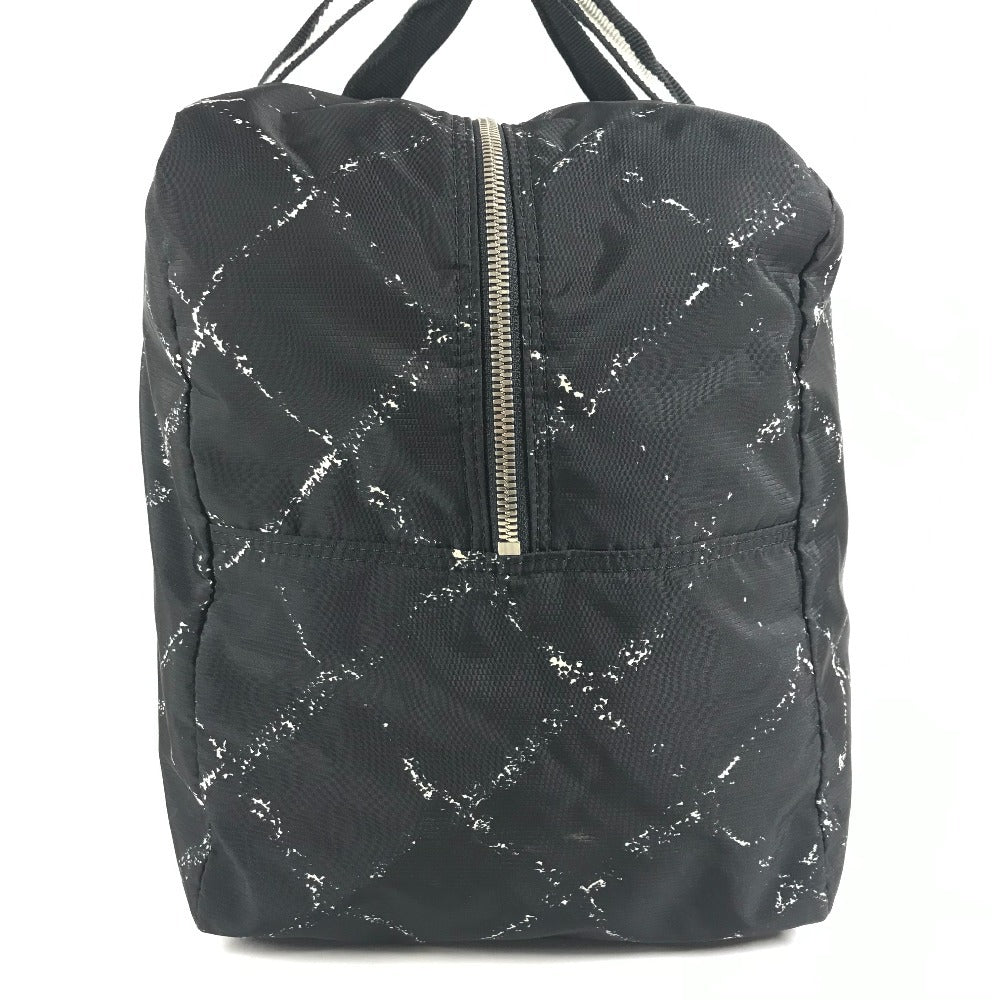 CHANEL 旧トラベルライン トラベルバッグ 旅行バッグ 2WAY ショルダーバッグ 斜め掛け ボストンバッグ ナイロン レディース ブラック