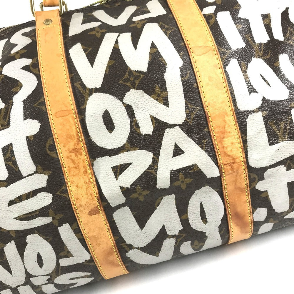 LOUIS VUITTON M92197 Monogram Graffiti Keepall50 Keepall 50 Duffle Bag Bag Travel Bag Travel Bag Duffle Bag MonogramCanvas White/Brown Used