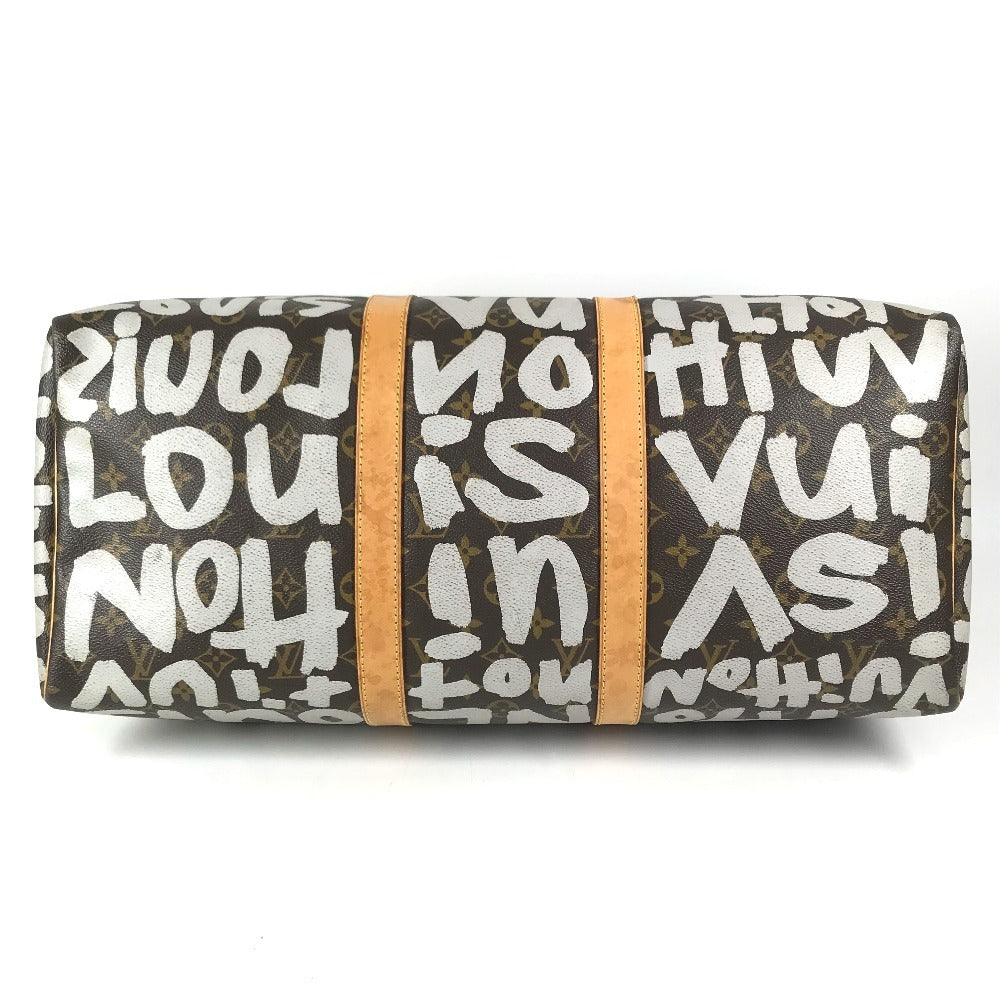 LOUIS VUITTON M92197 Monogram Graffiti Keepall50 Keepall 50 Duffle Bag Bag Travel Bag Travel Bag Duffle Bag MonogramCanvas White/Brown Used