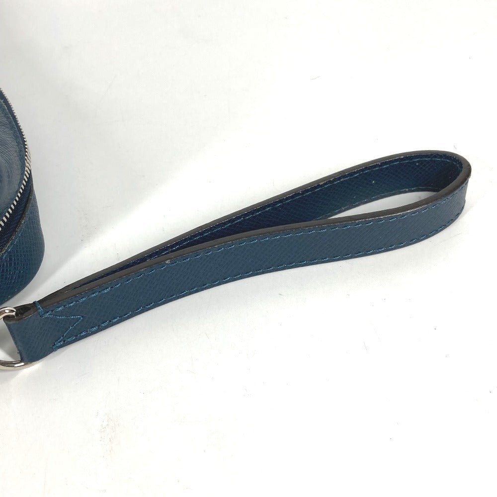 LOUIS VUITTON M33410 Taiga Pochette Kasai Pochette Kasai Bag Pouch Clutch Bag with Strap Cluch Bag Taiga Leather Océan Navy Used