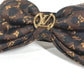 LOUIS VUITTON M03607 Leopard leopard leopard LV Safari Ribbon Hair Clip Hair accessories, hair clips, pins Valletta silk Brown/Black Used