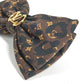 LOUIS VUITTON M03607 Leopard leopard leopard LV Safari Ribbon Hair Clip Hair accessories, hair clips, pins Valletta silk Brown/Black Used