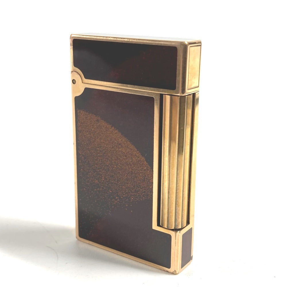 S.T.Dupont vintage Lacquer Glitter Smoking accessories, cigarette smoke Lighter Metal Brown/Gold Used