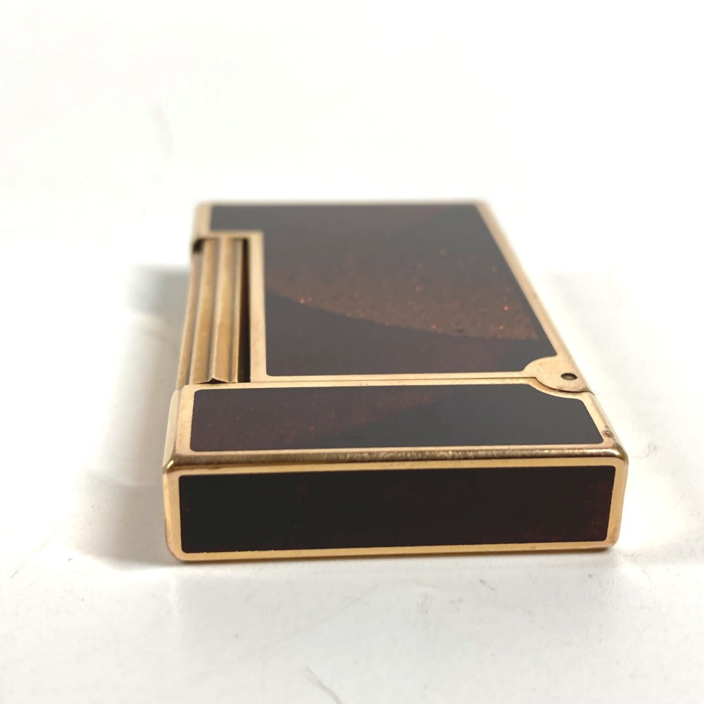 S.T.Dupont vintage Lacquer Glitter Smoking accessories, cigarette smoke Lighter Metal Brown/Gold Used