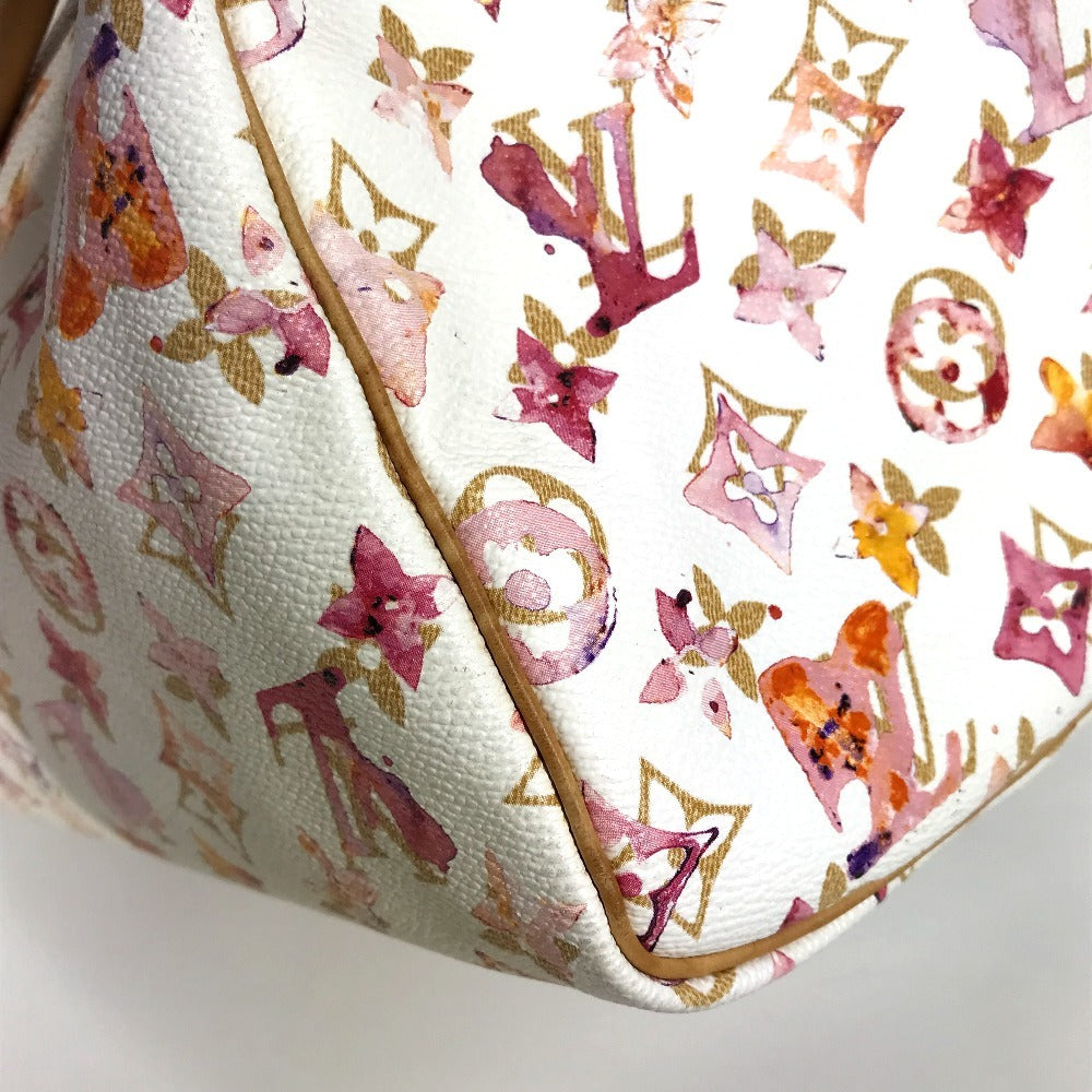 LOUIS VUITTON M95751 モノグラム ウォーターカラー VVN スピーディ30 ミニボストンバッグ カバン ハンドバッグ レディース ブロン ホワイト
