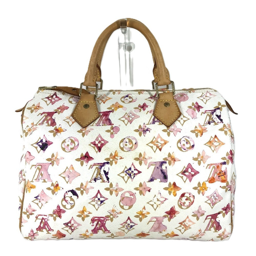 LOUIS VUITTON M95751 モノグラム ウォーターカラー VVN スピーディ30 ミニボストンバッグ カバン ハンドバッグ レディース ブロン ホワイト