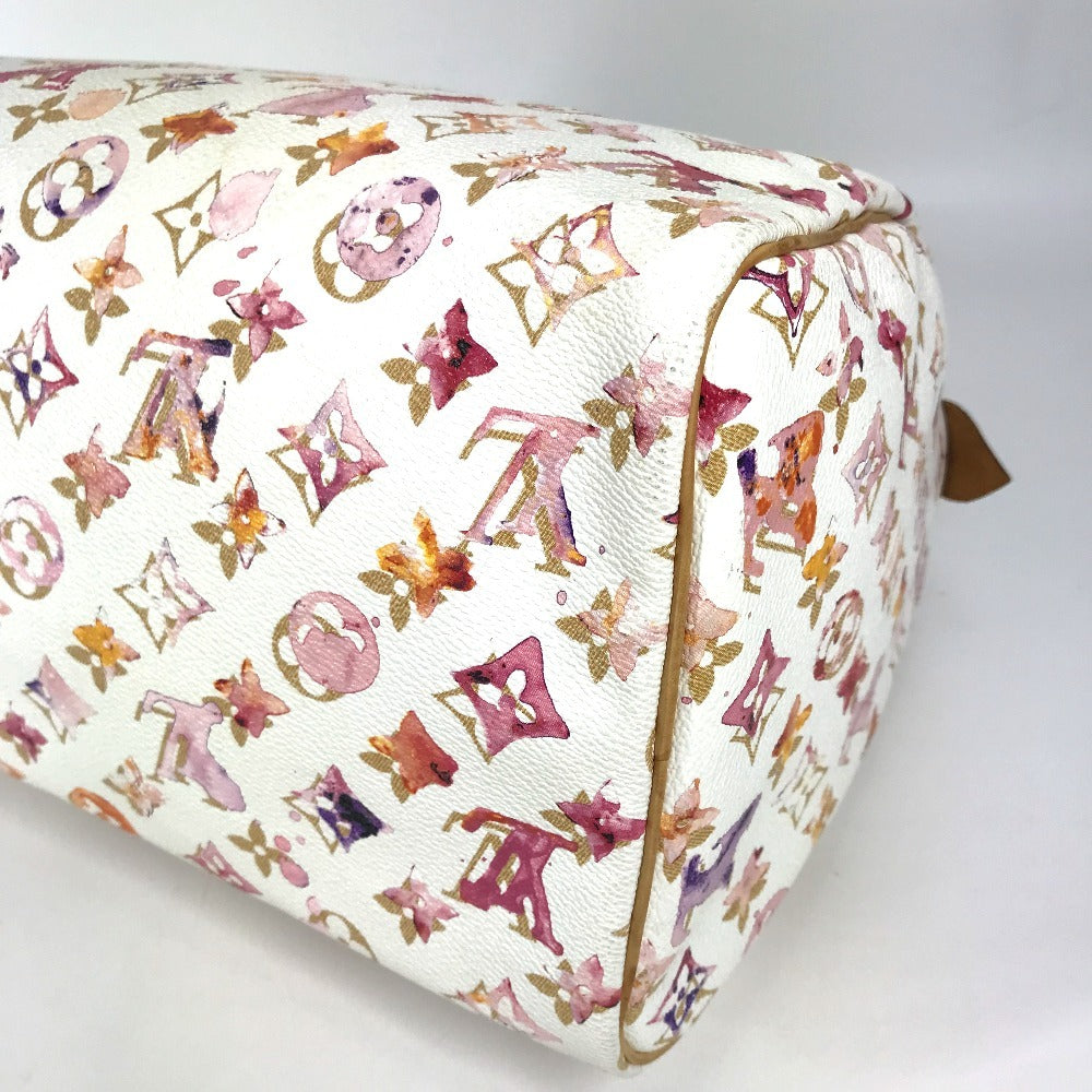 LOUIS VUITTON M95751 モノグラム ウォーターカラー VVN スピーディ30 ミニボストンバッグ カバン ハンドバッグ レディース ブロン ホワイト