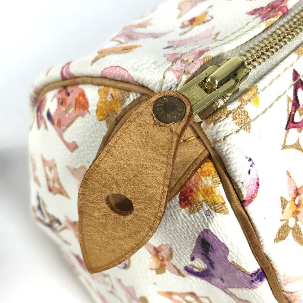 LOUIS VUITTON M95751 モノグラム ウォーターカラー VVN スピーディ30 ミニボストンバッグ カバン ハンドバッグ レディース ブロン ホワイト