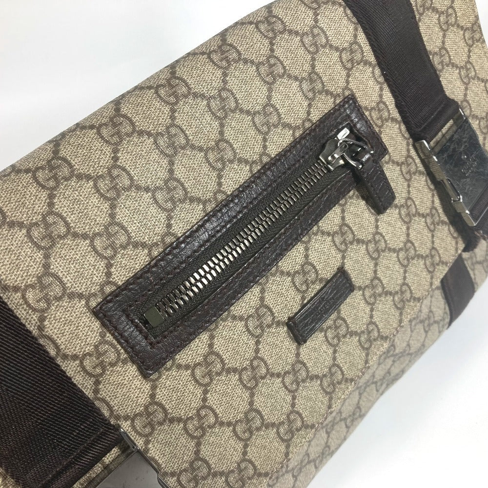GUCCI 122374 GGプラス フラップ 斜め掛け メッセンジャーバッグ カバン ショルダーバッグ GGスプリームキャンバス ユニセックス ベージュ