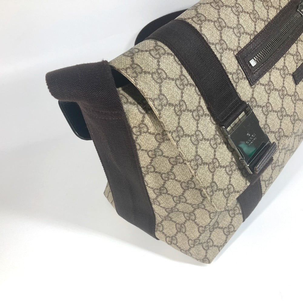 GUCCI 122374 GGプラス フラップ 斜め掛け メッセンジャーバッグ カバン ショルダーバッグ GGスプリームキャンバス ユニセックス ベージュ