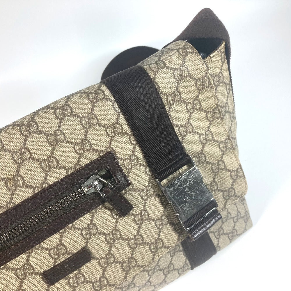 GUCCI 122374 GGプラス フラップ 斜め掛け メッセンジャーバッグ カバン ショルダーバッグ GGスプリームキャンバス ユニセックス ベージュ