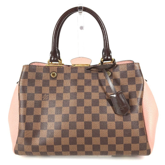 LOUIS VUITTON N41674 Damier Brittany Bag Tote Bag Handbag Damier Canvas Ladies Magnolia/Ebene Pink