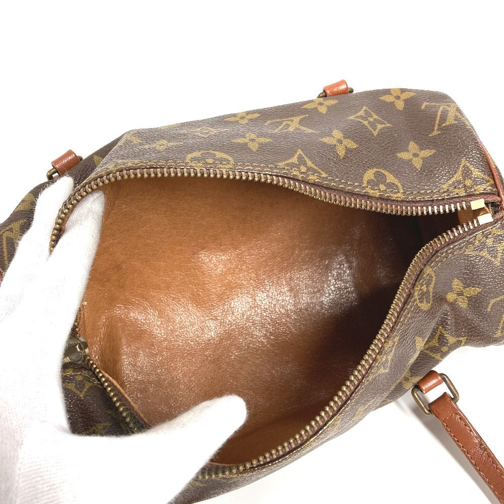 Louis Vuitton M51366 Monogram Papillon 26 Model Lama Papillon 26 Bag Silinder Handbag Monogram Kanvas Wanita Coklat