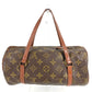 Louis Vuitton M51366 Monogram Papillon 26 Model Lama Papillon 26 Bag Silinder Handbag Monogram Kanvas Wanita Coklat