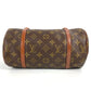 Louis Vuitton M51366 Monogram Papillon 26 Model Lama Papillon 26 Bag Silinder Handbag Monogram Kanvas Wanita Coklat