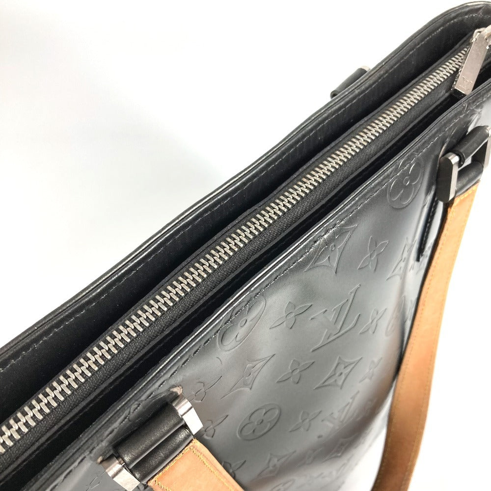 LOUIS VUITTON M55112 Monogram Matte Stockton Tote Bag Shoulder Bag Monogram Matte Leather Women's Black